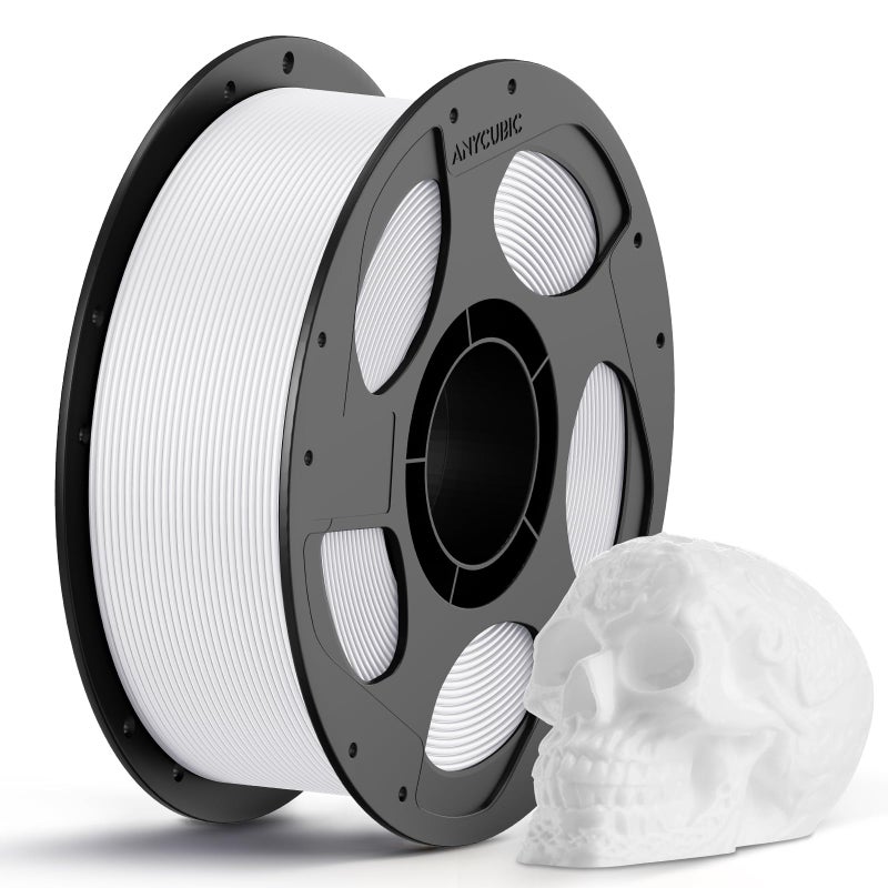 ANYCUBIC PLA 3D Printer Filament, 3D Printing PLA Filament 1.75mm Dimensional Accuracy +/- 0.02mm, 1KG Reusable Spool (2.2 lbs), White - Image 1